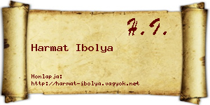 Harmat Ibolya névjegykártya